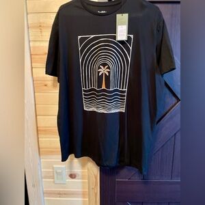 Goodfellow & Co. Black Tee with Palm Tree Design